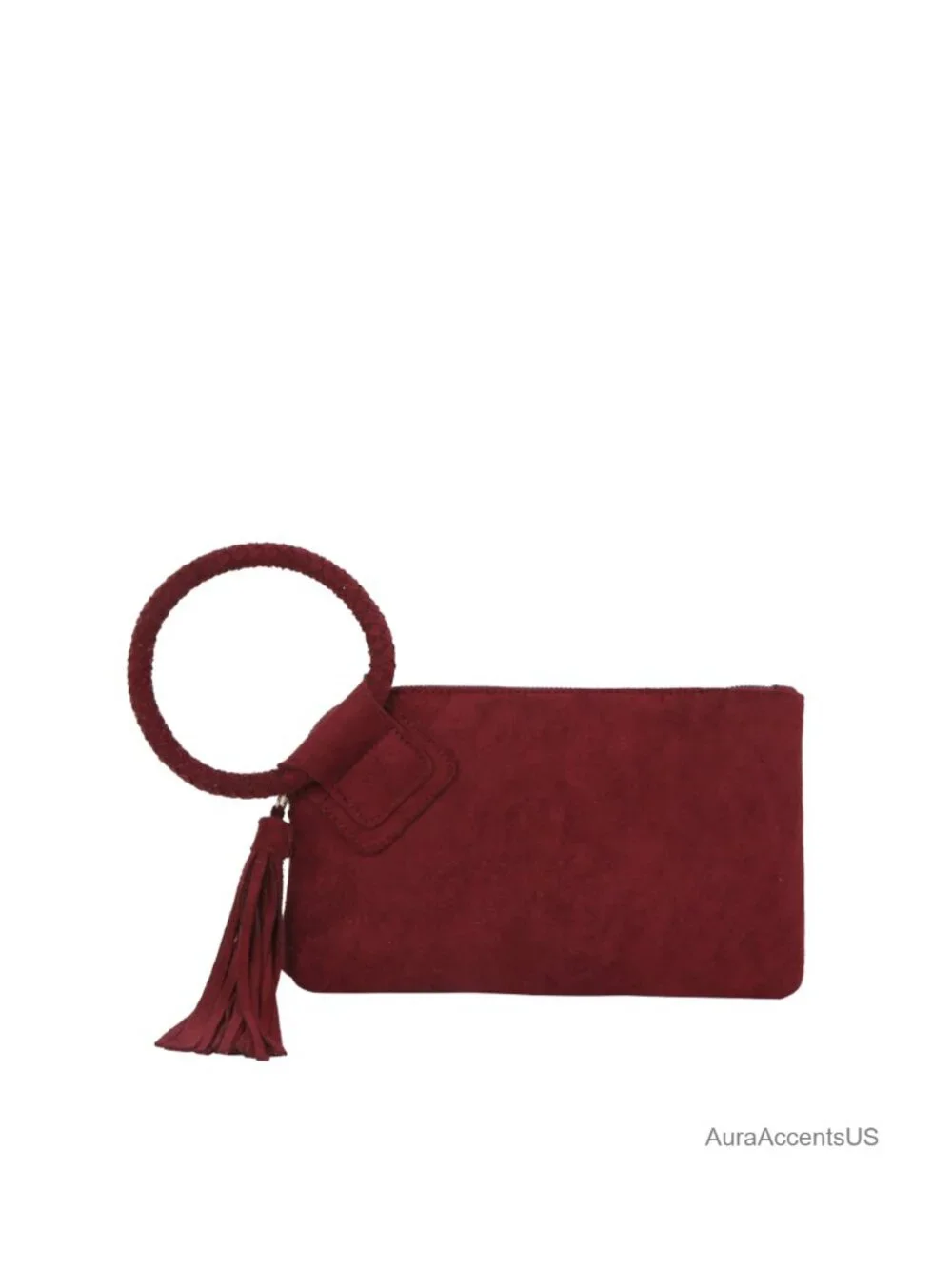 Womens Vegan Leather Clutch Wristlet Evening Bag with Hand Strap